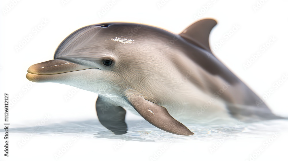 Naklejka premium Adorable Dolphin Calf Ocean Wildlife Marine Mammal Aquatic Animal Wildlife Photography