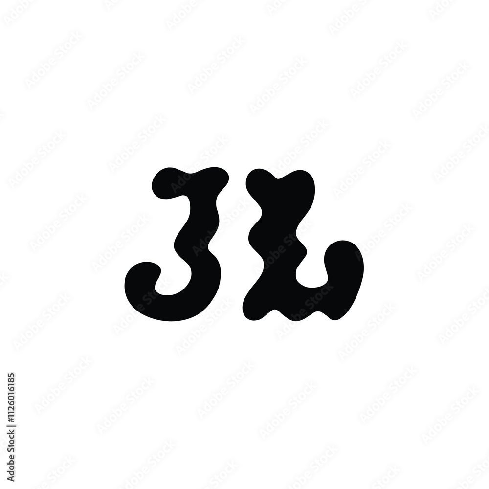 JL monogram logo design letter text name symbol monochrome logotype alphabet character simple logo JL monogram logo design letter text name symbol monochrome logotype alphabet character simple logo