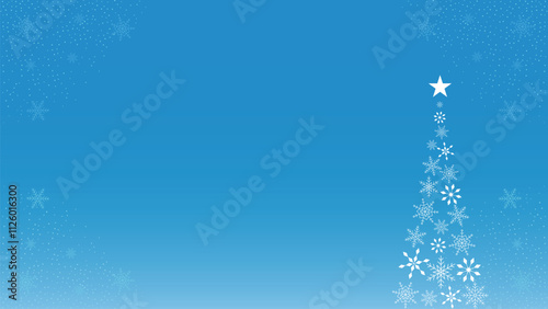 クリスマスツリーのバナー背景テンプレート　横長　16:9