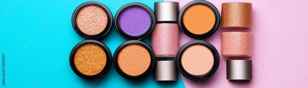 Multicolor body glitter containers with compact designs Multicolor body glitter containers with compact designs