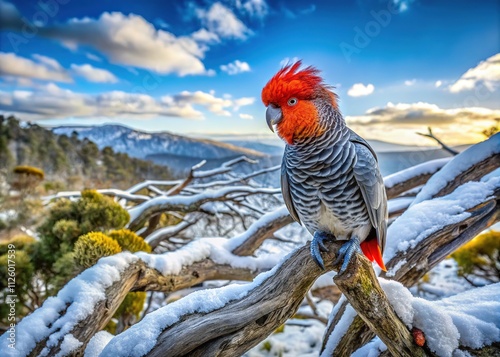 Snowy Mountains Cockatoo, Long Exposure, Kosciusko National Park photo