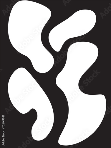 Abstract vector bubble mask - editable graphic overlay for designers