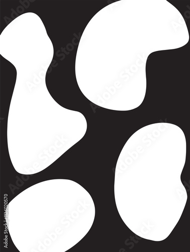 Abstract vector bubble mask - editable graphic overlay for designers