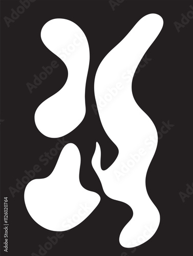 Abstract vector bubble mask - editable graphic overlay for designers