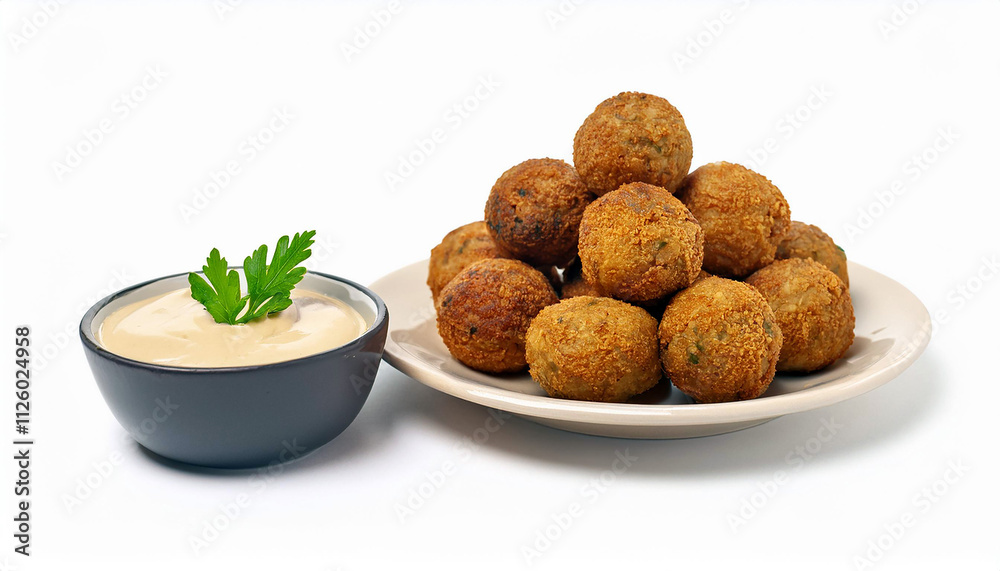 Delicious Falafel Balls with Tahini Sauce Middle Eastern Food Delicious Falafel Balls with Tahini Sauce Middle Eastern Food