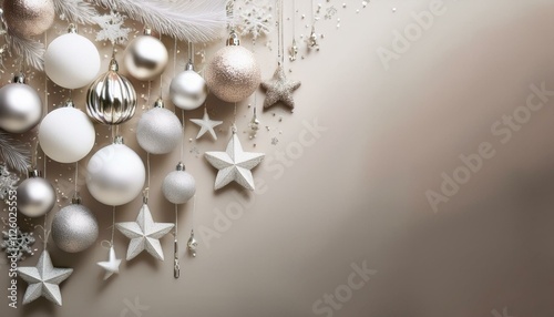 Snow-Dusted Christmas Ornaments Theme
