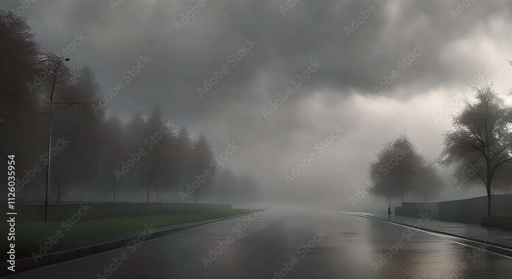 fog on the road