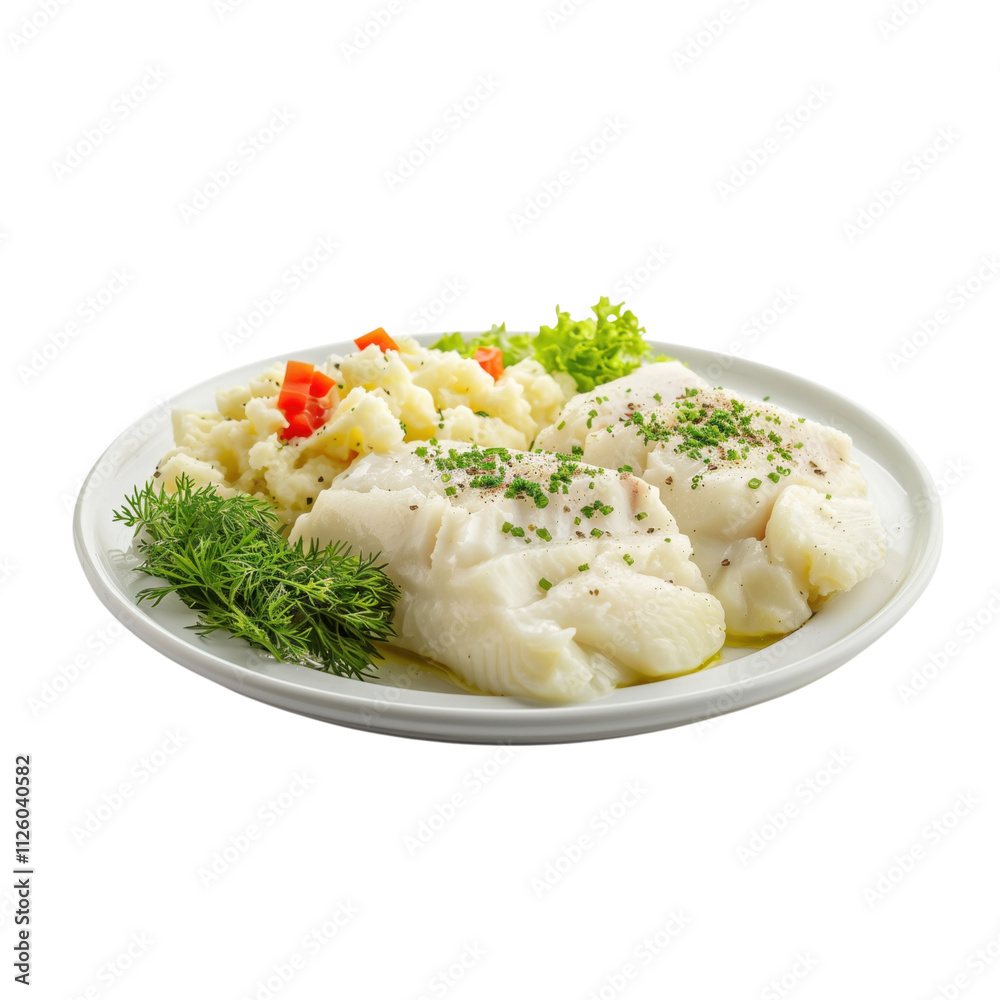 Baked White Fish with Mashed Potatoes Baked White Fish with Mashed Potatoes