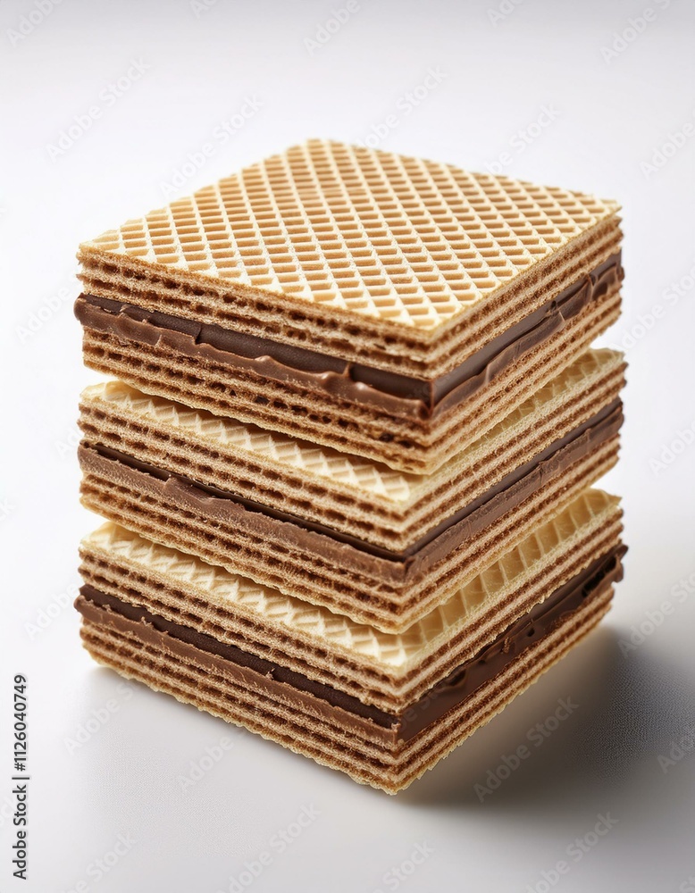 stack of cookies with chocolate on a white background stack of cookies with chocolate on a white background