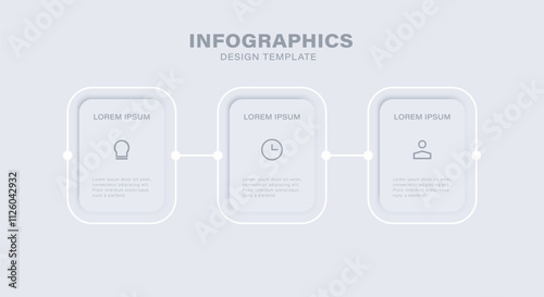 Rectangular choice template for business and commerce infographic chart design. Corporate development processes infochart with thin line icons. Instructional graphics with 3 steps or options