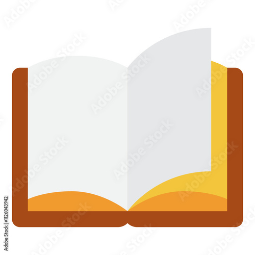 Open Book Icon for Education and Literature