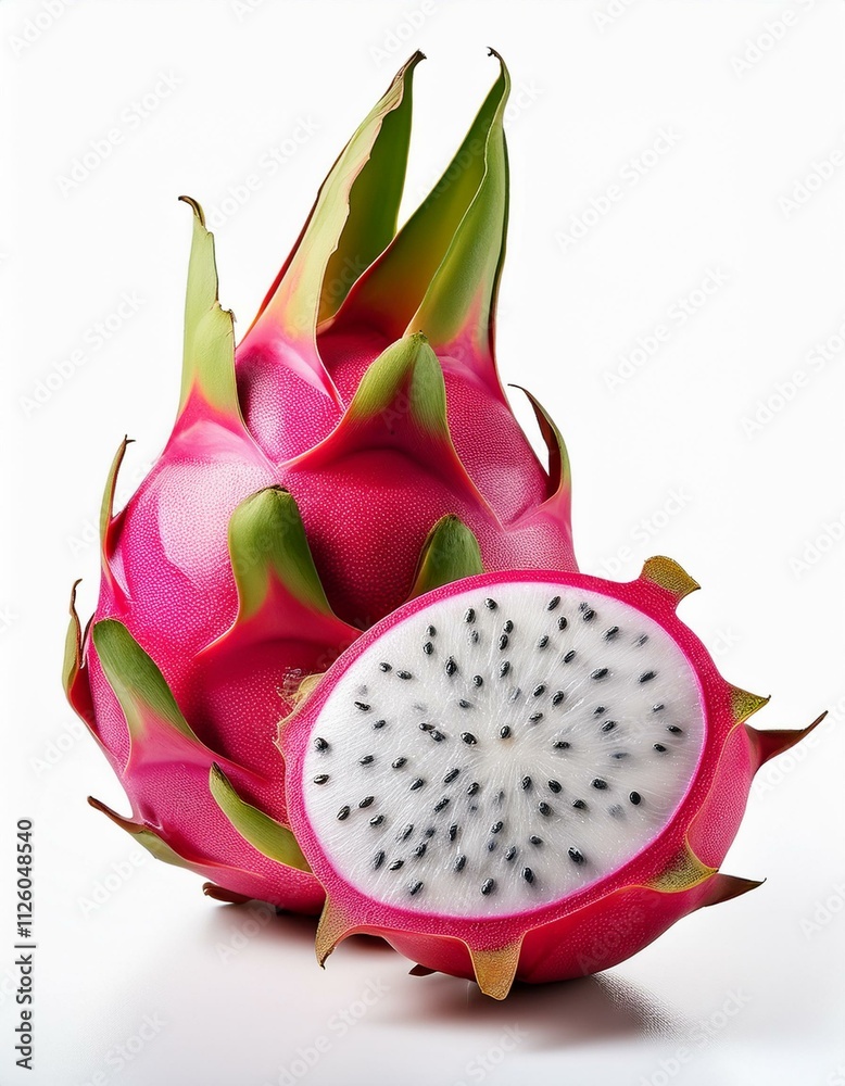 Dragonfruit, Pitaya isolated in white Dragonfruit, Pitaya isolated in white