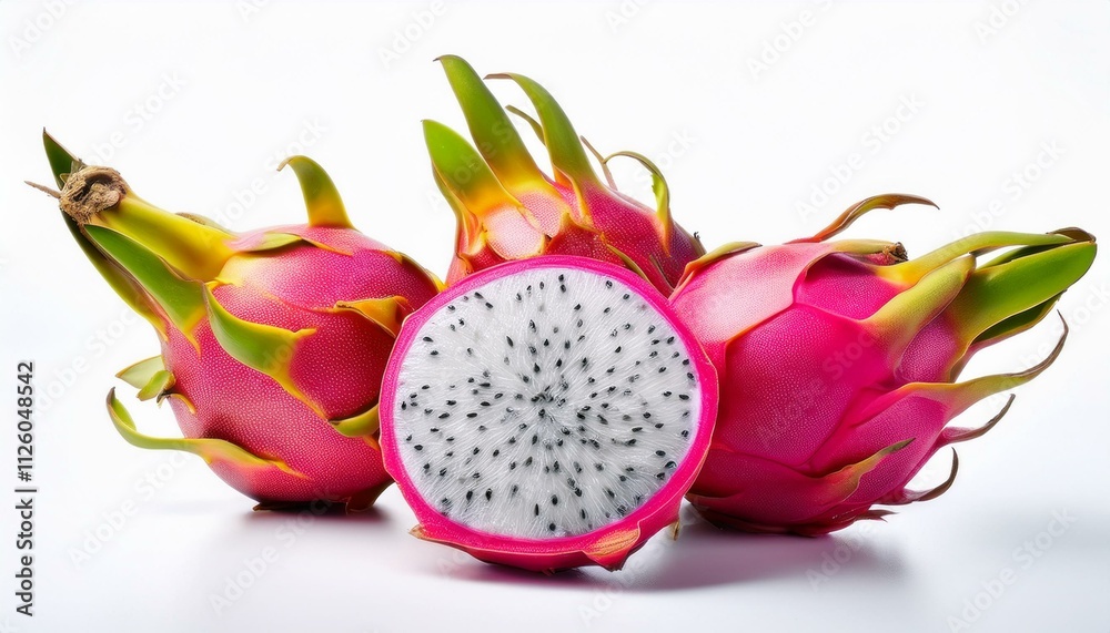 Dragonfruit, Pitaya isolated in white Dragonfruit, Pitaya isolated in white