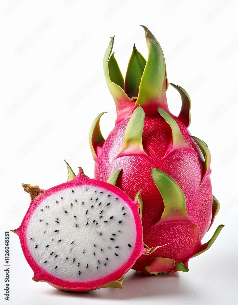 Dragonfruit, Pitaya isolated in white Dragonfruit, Pitaya isolated in white