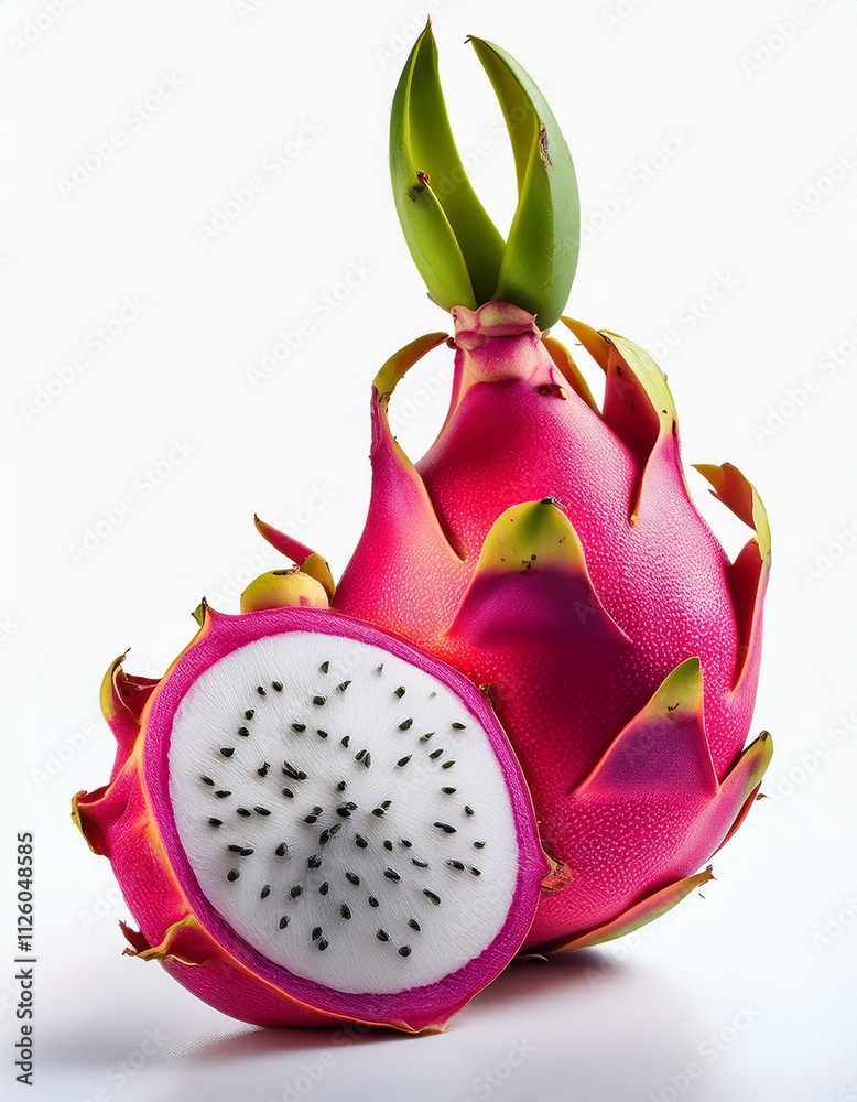 Dragonfruit, Pitaya isolated in white Dragonfruit, Pitaya isolated in white