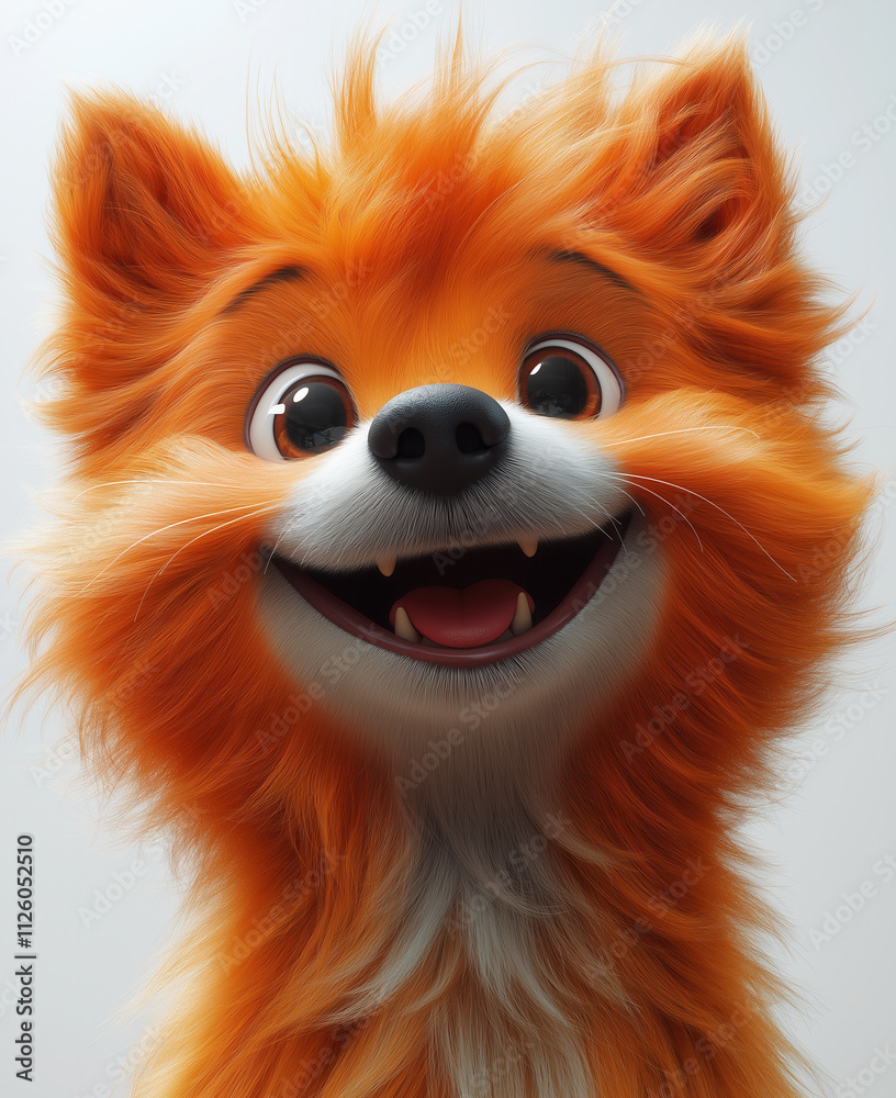 Illustration of a smiling dog on a white background. Illustration of a smiling dog on a white background.