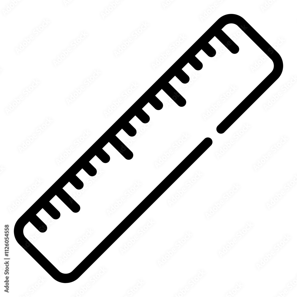 Simple Ruler Icon for Measurement Simple Ruler Icon for Measurement