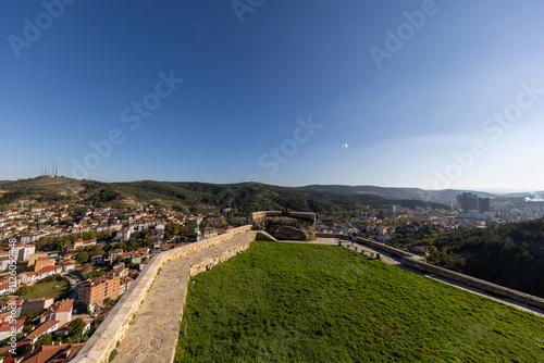 Landscape of historical Kastamonu castle on the hills near the city, Kastamonu, Turkey