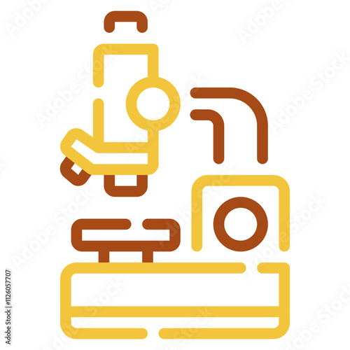 Modern Laboratory Microscope Illustration