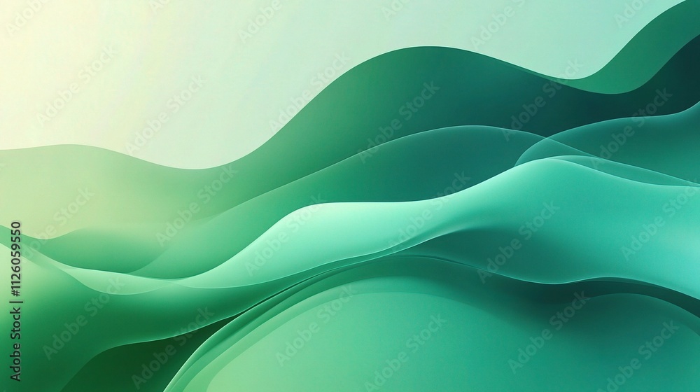 Obraz premium Abstract Bright Green Liquid Texture Smooth Waves Background