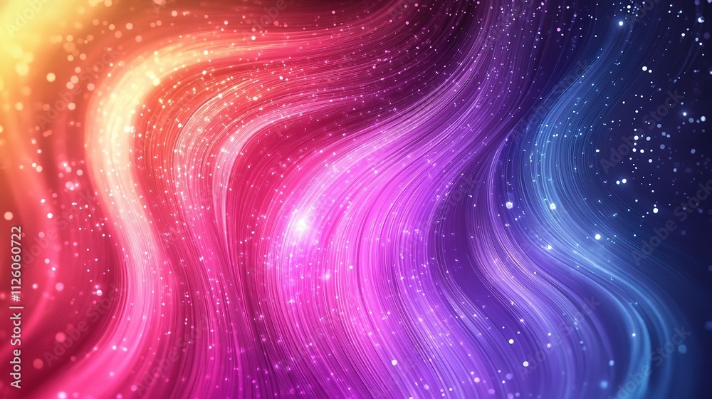 Fototapeta premium Vibrant Abstract Background with Glowing Waves and Digital Effects