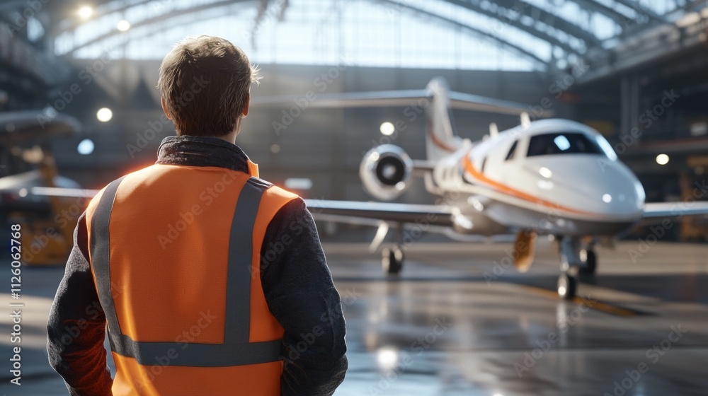 Ensuring Safe Flying Practice with an Airplane Preparing for Takeoff at Sunset on a Runway Ensuring Safe Flying Practice with an Airplane Preparing for Takeoff at Sunset on a Runway