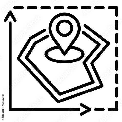 land area single icon