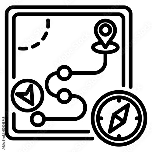 orienteering single icon