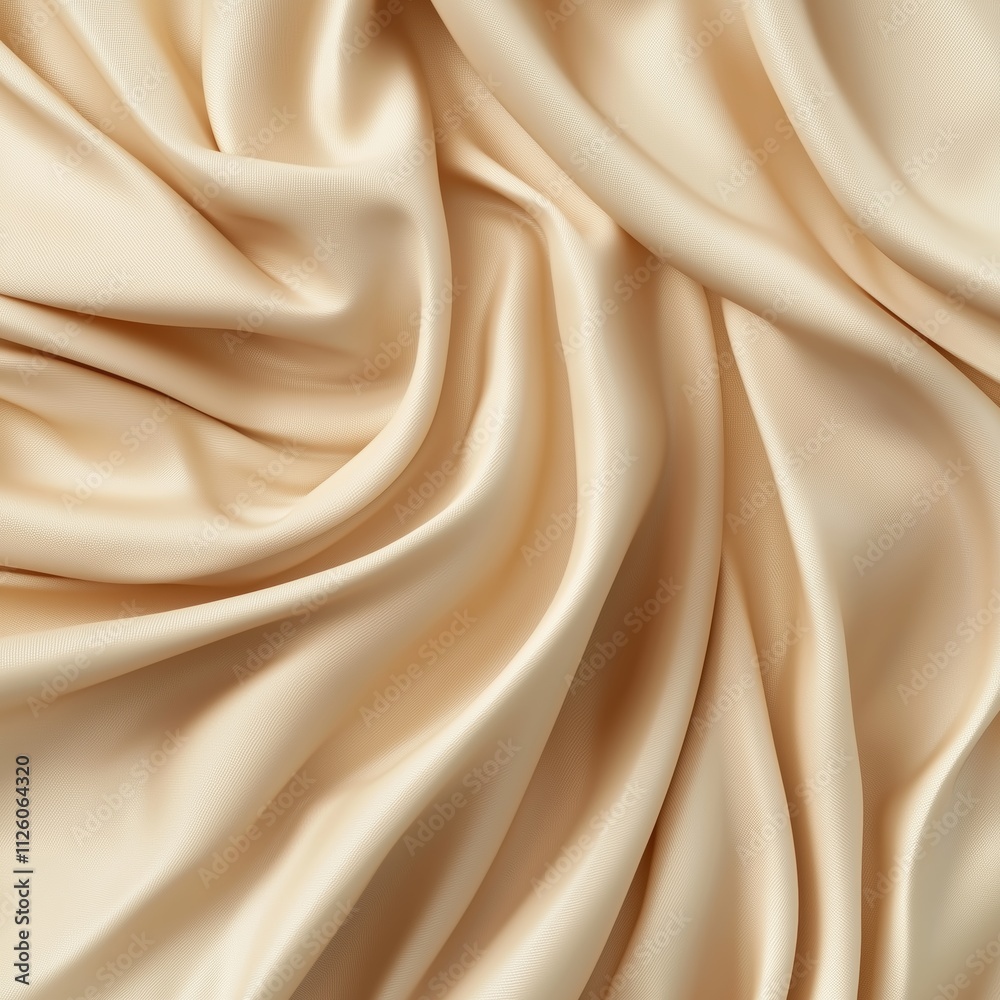 The texture of the satin fabric of beige color for the background The texture of the satin fabric of beige color for the background
