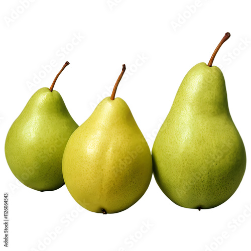 Fresh Pears Isolated on Transparent Background 