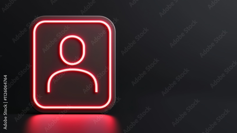 Glowing social media icon render digital space graphic design Glowing social media icon render digital space graphic design