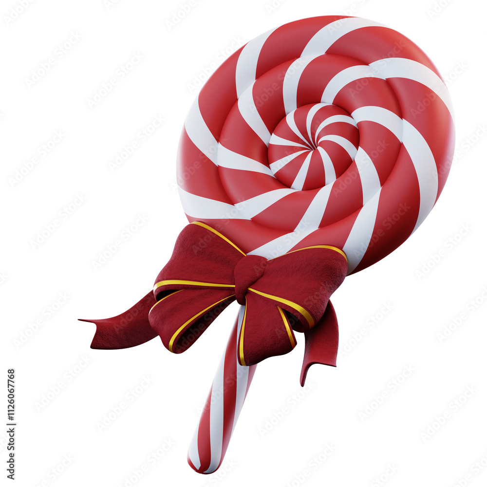 Fototapeta premium 3D Illustration Christmas Lollipop