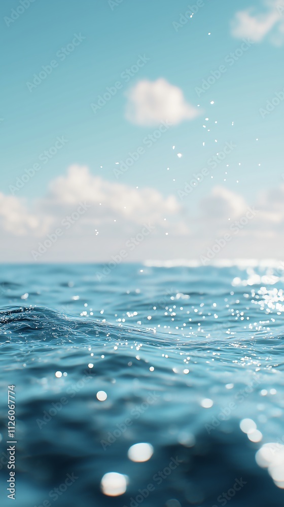 A serene phone wallpaper showcasing an endless ocean view. The turquoise-blue water stretches to the horizon, meeting the clear sky with soft, scattered clouds. A serene phone wallpaper showcasing an endless ocean view. The turquoise-blue water stretches to the horizon, meeting the clear sky with soft, scattered clouds.