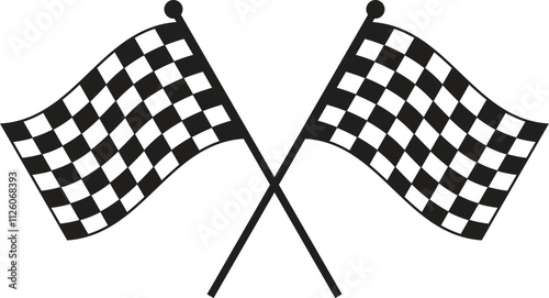 two crossed checkered flag racing flag finish line flags NASCAR Racing Flags eps vector file 