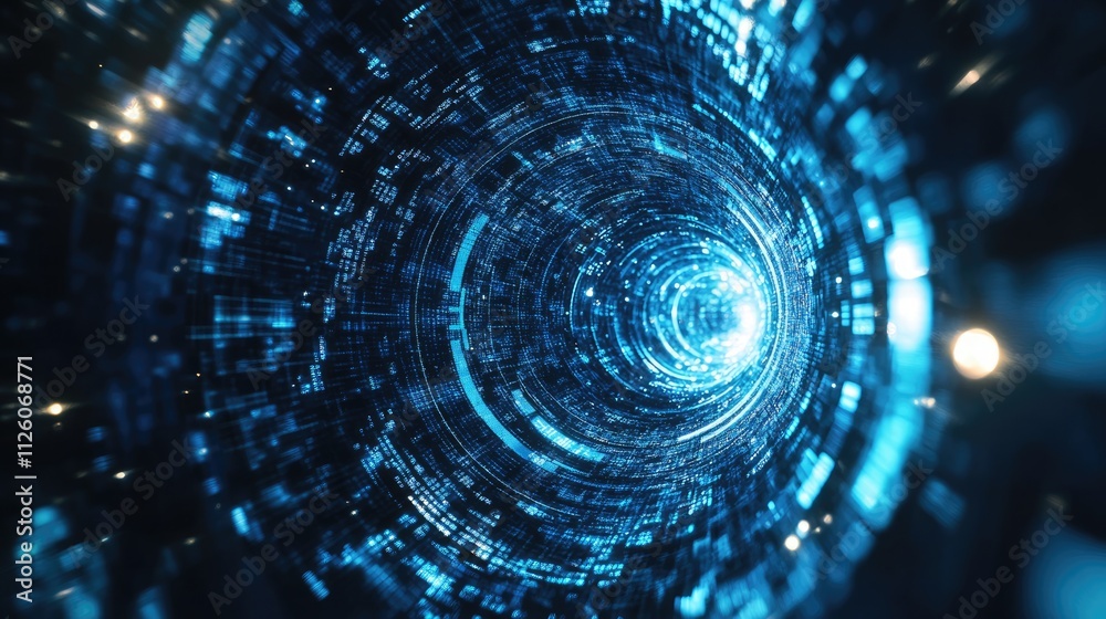 Obraz premium Digital Tunnel: A Glimpse into the Future