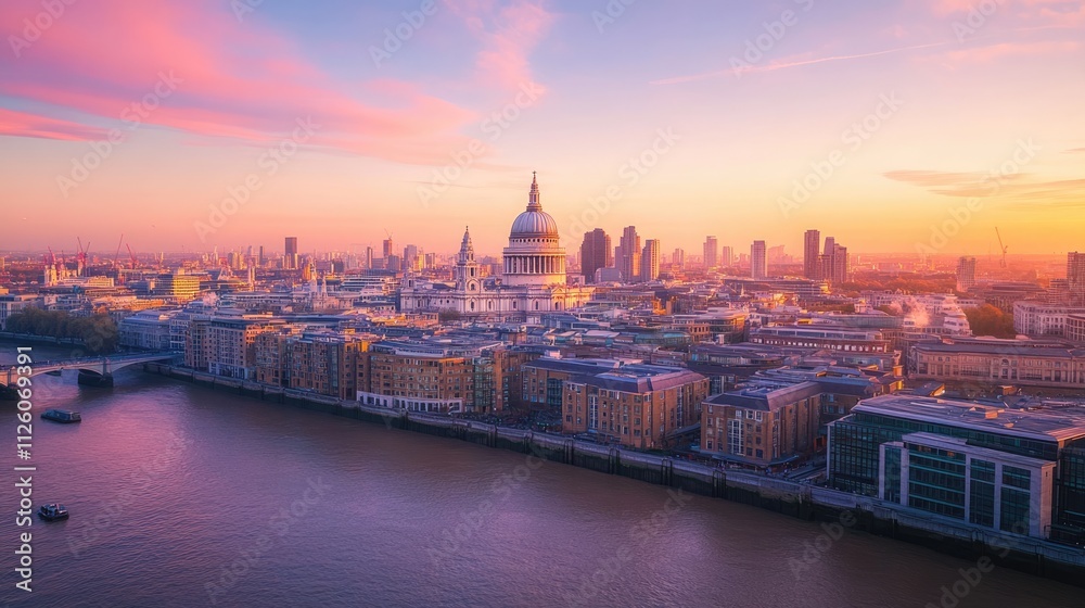 Obraz premium St. Paul's Cathedral at Sunset