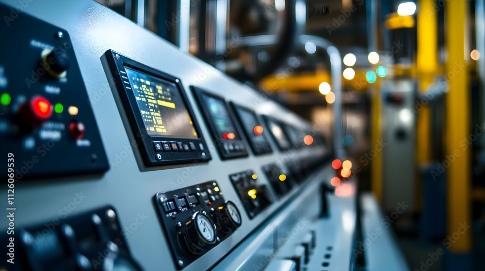 Industrial control panels with switches and digital displays