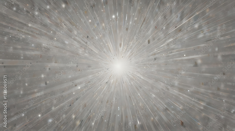 Fototapeta premium White grainy banner background with a glowing noise texture effect, offering a clean and minimalist style for modern posters, headers, covers, and digital backdrops.