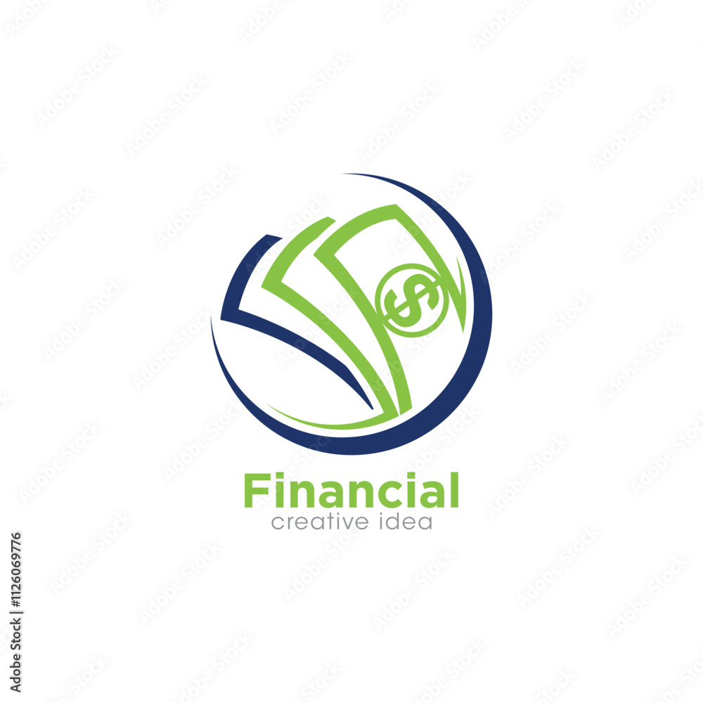 Creative Money Concept Logo Design Template Creative Money Concept Logo Design Template