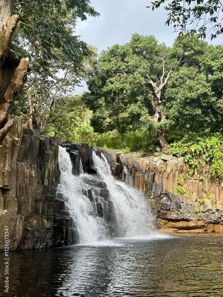 Fototapeta premium Rochester Falls is a waterfall situated in the Savanne district of Mauritius
