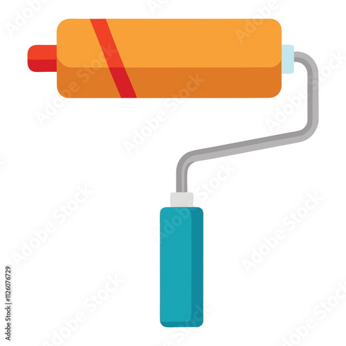 paint roller isolated on white background