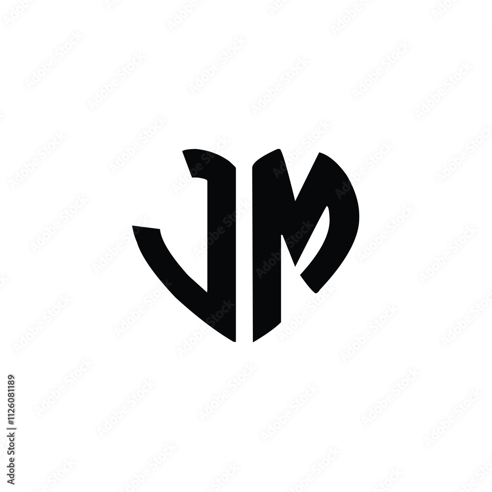 JM monogram logo design letter text name symbol monochrome logotype alphabet character simple logo JM monogram logo design letter text name symbol monochrome logotype alphabet character simple logo