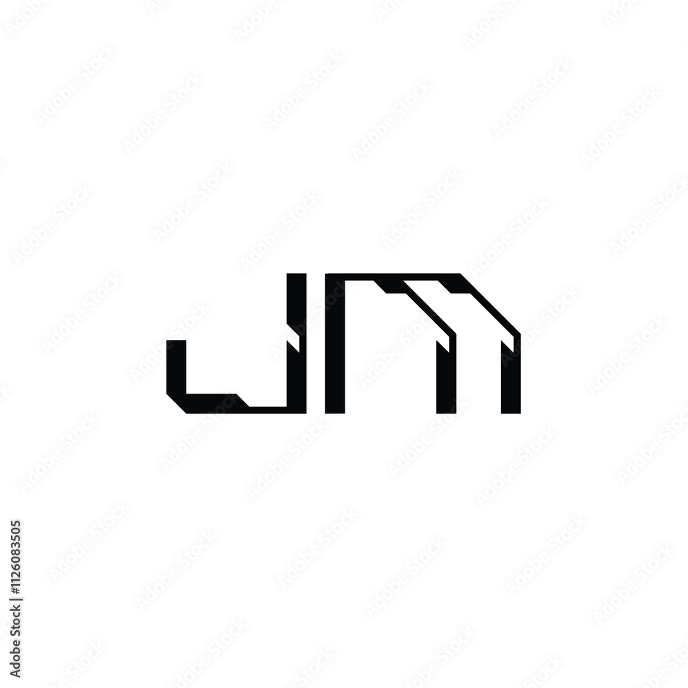 JM monogram logo design letter text name symbol monochrome logotype alphabet character simple logo JM monogram logo design letter text name symbol monochrome logotype alphabet character simple logo