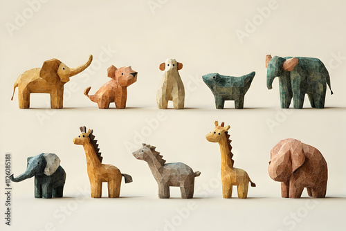 Adorable Polygonal Animal Models: Cute Designs photo