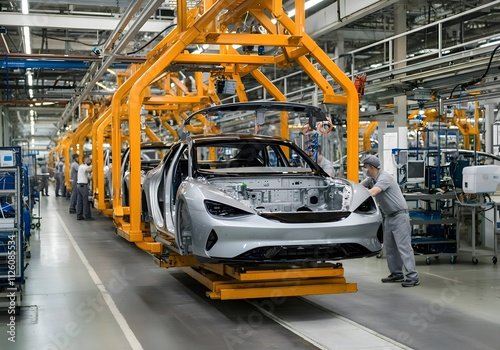 Automotive Manufacturing process, Car manufacturing assembly line