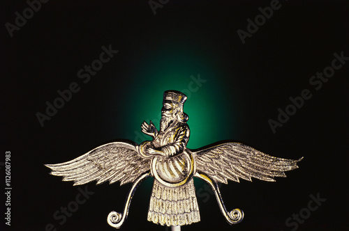 Fotografija Zoroastrian Parsi symbol on black background
