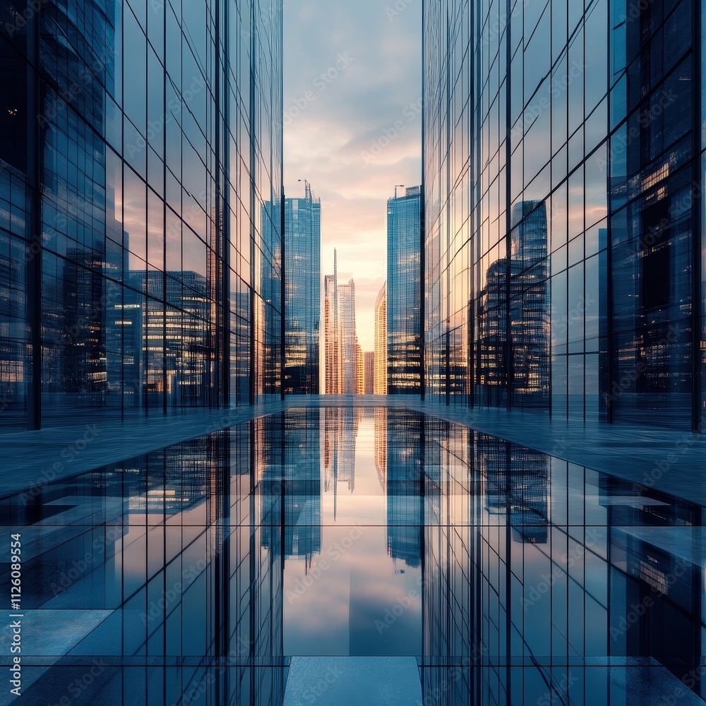 Majestic Skyscraper Reflection: An Architectural Masterpiece Majestic Skyscraper Reflection: An Architectural Masterpiece