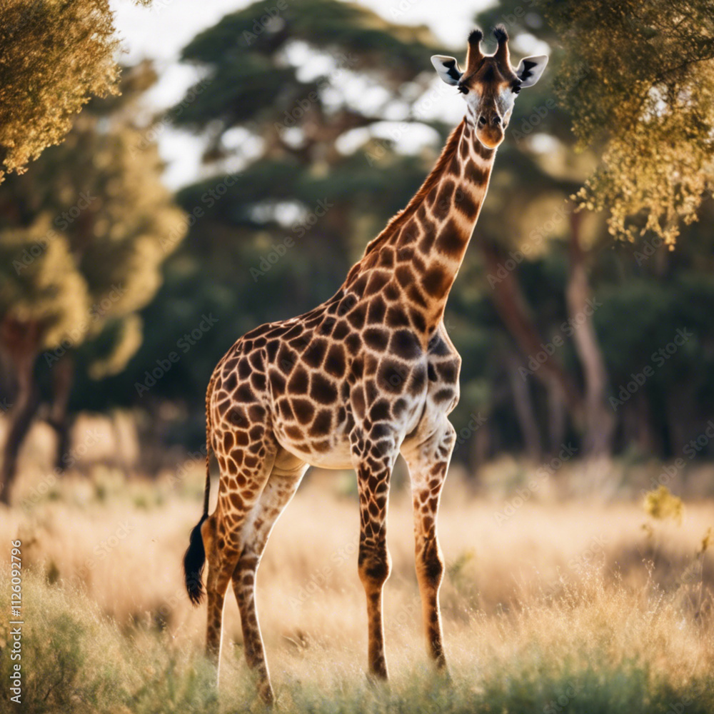 Obraz premium Giraffe Closeup View