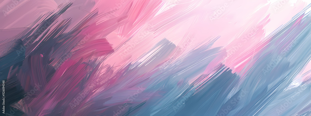 A vibrant abstract painting with sweeping brush strokes in soft pinks and cool blues, creating a dynamic and harmonious composition. A vibrant abstract painting with sweeping brush strokes in soft pinks and cool blues, creating a dynamic and harmonious composition.