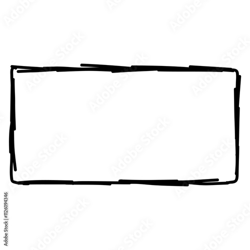 jagged black frame vector illustration element. torn edges